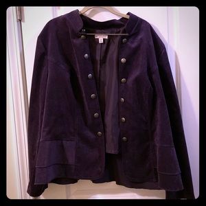 Purple military inspired coat